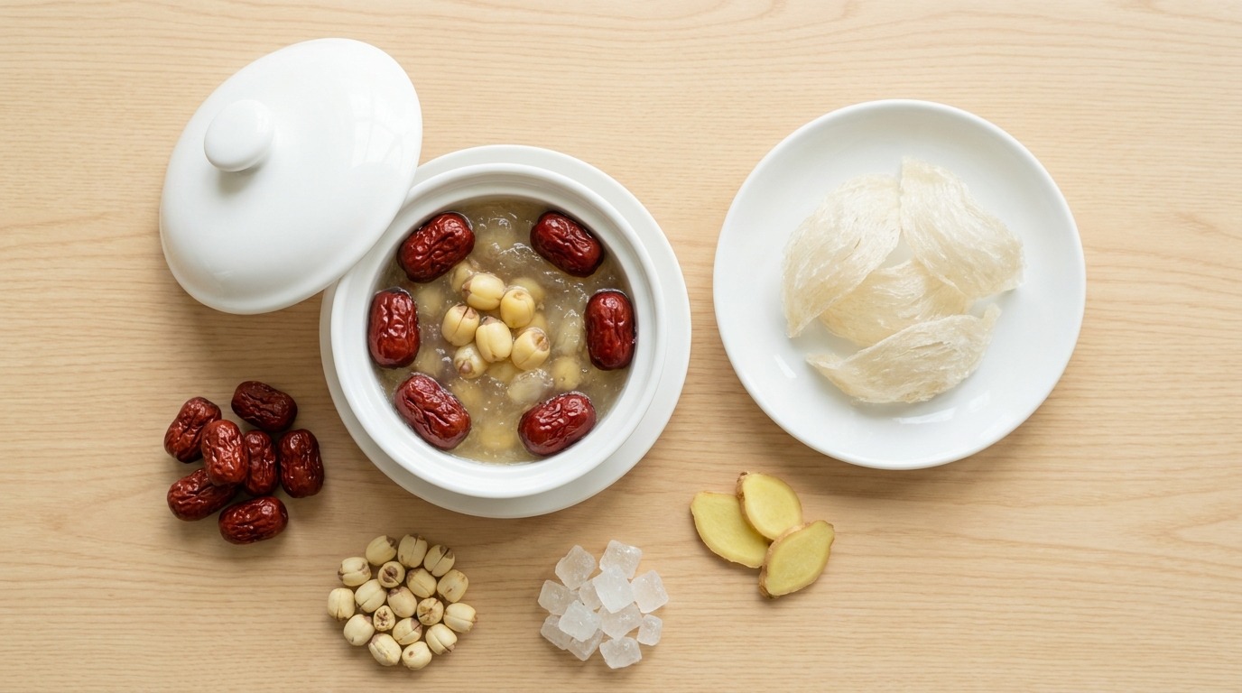 Chén yến chưng táo đỏ hạt sen - cách chưng yến tại nhà, Yến sào Khánh Hòa CARA